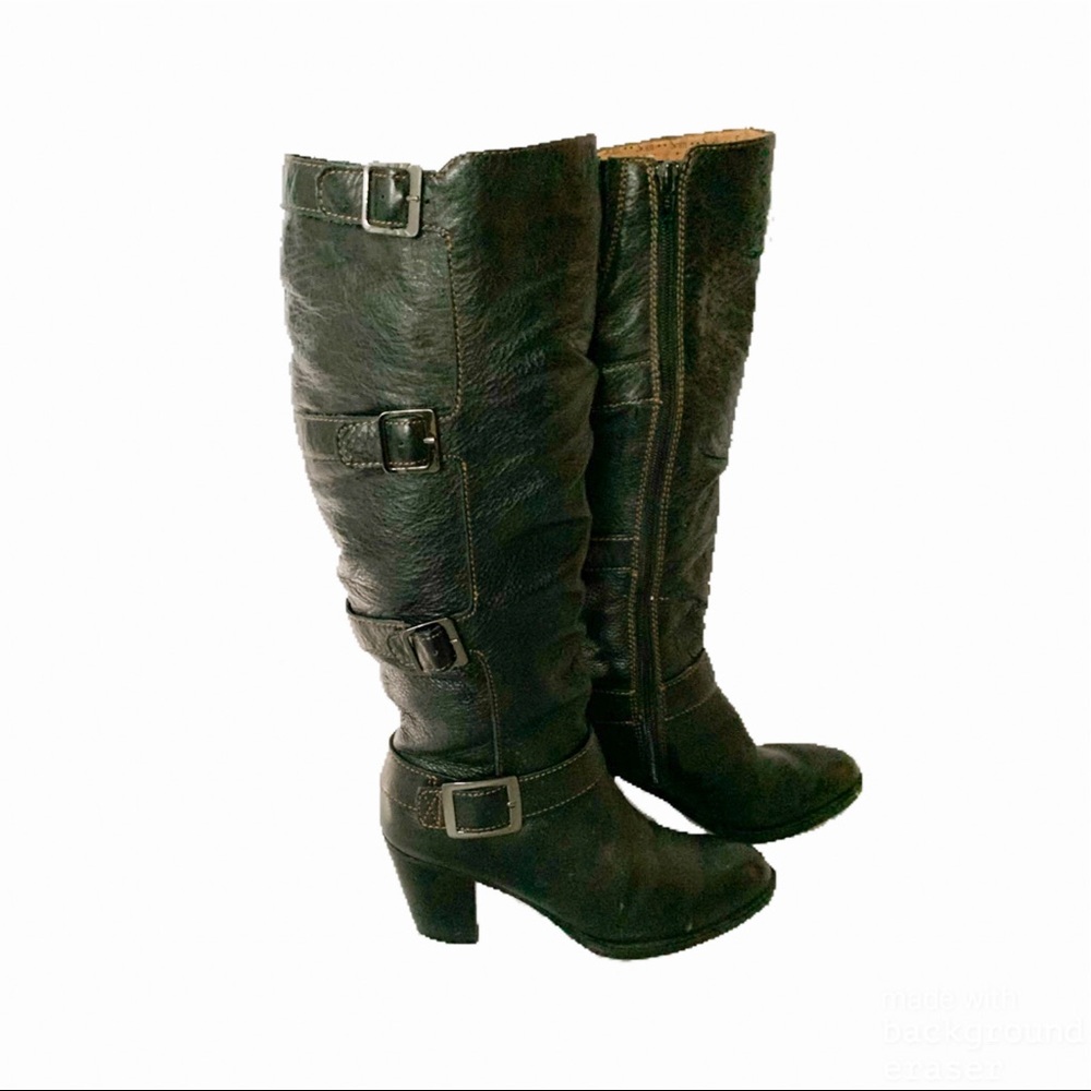 COPY - Sofft black leather knee high boots